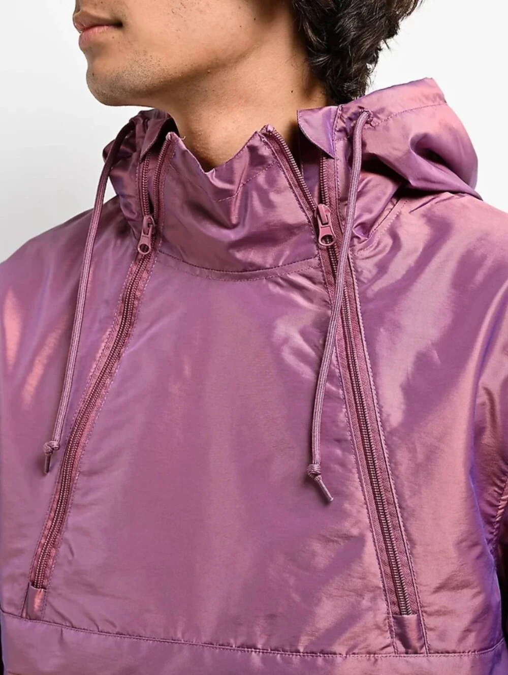 A.LAB Glowstick Purple Anorak Jacket - Zumiez Oversized Small in Purple